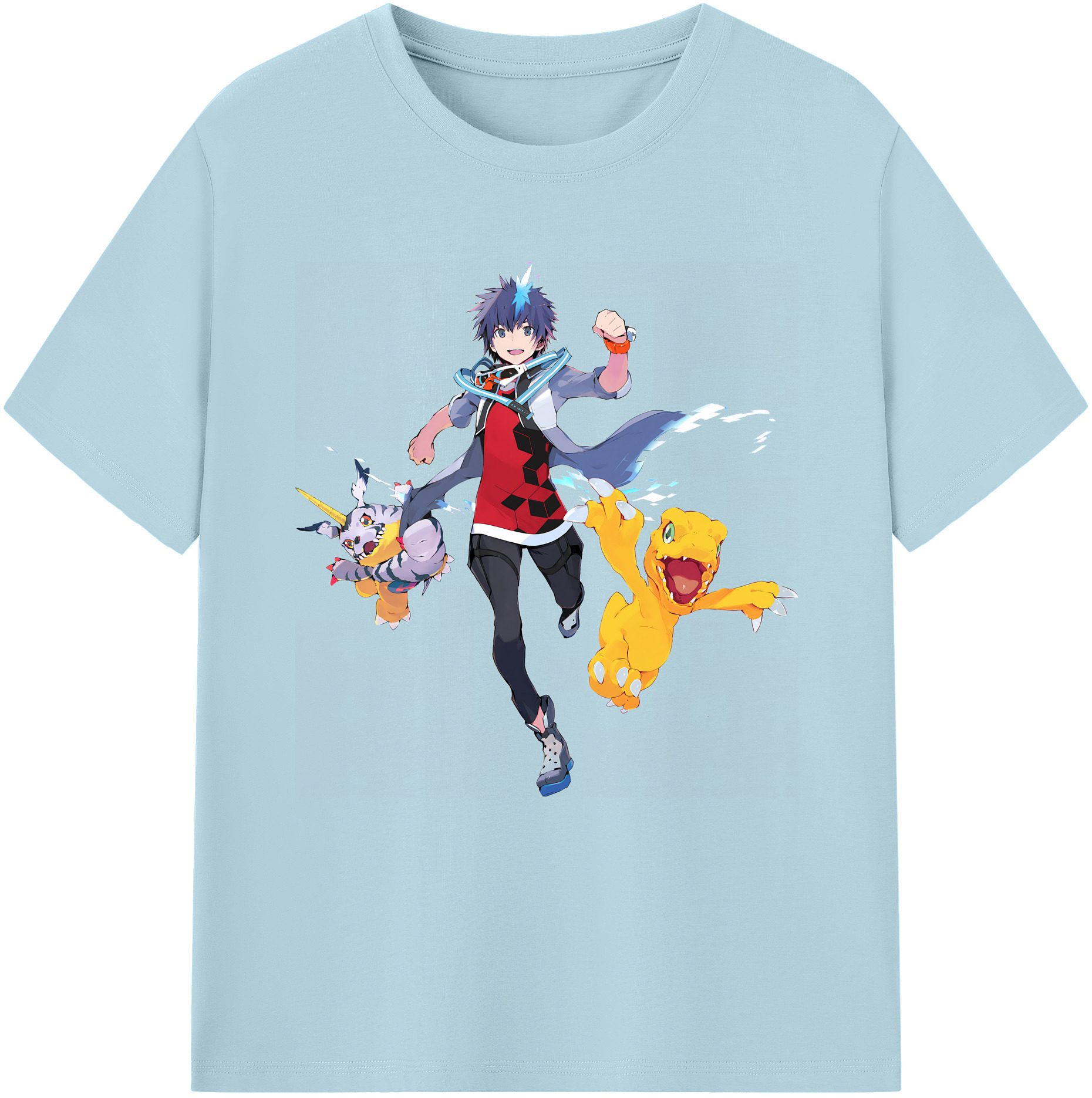 （画像用） Digimon デジタルモンスター/デジモン 綿100％半袖Tシャツ（フロントプリント）